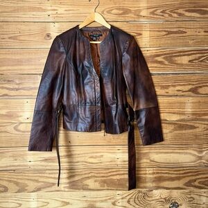 Zara Brown Leather Jacket